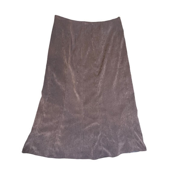 Cato Dark Brown Whimsygoth Faux Suede Maxi Skirt Size 12 - Picture 2 of 5